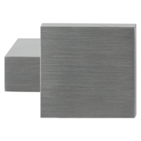 GPF9208.09 RVS mat massief kort verkropte knop vierkant 69/48x48x13mm t.b.v. veiligheidsschilden vast incl. wisselstift