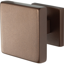 GPF9825.A2 vierkante voordeurknop op rozet Bronze blend 70x70 mm