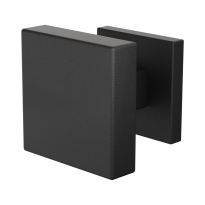 GPF9950.61-02LZwart vierkante knop S1 60x60x16mm draaibaar met vierkant rozet links
