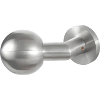 GPF9953.09-00 RVS mat verkropte kogelknop S1 55mm draaibaar met ronde rozet