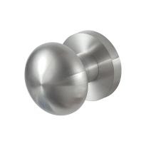 GPF9957.09-00 RVS geborsteld paddenstoel knop S2 65mm incl. knopvastzetter met rond rozet