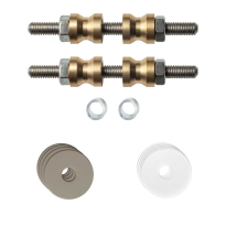 GPF9969A3DB22 glasdeur bevestigingsset t.b.v grepen met dubbelzijdige bevestiging Mocca blend rozet 22x2mm
