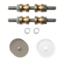 GPF9969A3DB27 glasdeur bevestigingsset t.b.v grepen met dubbelzijdige bevestiging Mocca blend rozet 27x2mm
