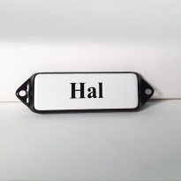 'Hal' deurbordje emaille model oor