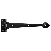 Heng met scharnier smeedijzer zwart, 457x105 mm