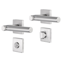 Impresso Alton deurkruk op rozet 53x53x9mm RVS geborsteld met toiletgarnituur