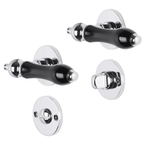 Impresso Bracknell deurkruk op rozet 53x9mm Chroom met toiletgarnituur