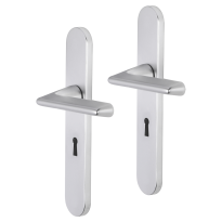 Impresso Bristol deurkruk op schild afgerond 225x41x10mm BB56 Aluminium