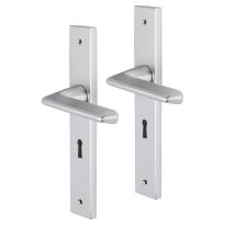 Impresso Bristol deurkruk op schild met schroeven rechthoekig 226x41x10mm BB56 Aluminium