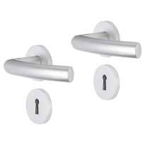 Impresso Burton deurkruk op rozet 53x9mm Aluminium met sleutelrozet