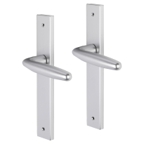 Impresso Cambridge deurkruk op schild met schroeven rechthoekig 226x41x10mm blind Aluminium