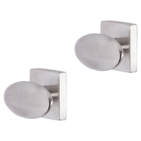 Impresso Derby deurkruk op rozet 53x53x9mm RVS geborsteld