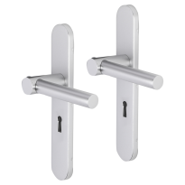 Impresso Dover deurkruk op schild afgerond 225x41x10mm BB56 Aluminium