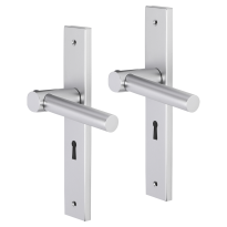 Impresso Dover deurkruk op schild met schroeven rechthoekig 226x41x10mm BB56 Aluminium