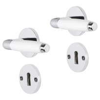 Impresso Durban deurkruk op rozet 53x9mm Chroom met sleutelrozet