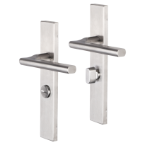 Impresso Kirby deurkruk op schild rechthoekig 226x41x10mm WC63/8 RVS geborsteld