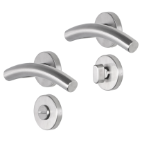 Impresso Liverpool deurkruk op rozet 53x9mm RVS geborsteld met toiletgarnituur