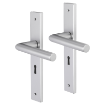 Impresso London deurkruk op schild met schroeven rechthoekig 226x41x10mm BB56 Aluminium