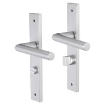 Impresso London deurkruk op schild met schroeven rechthoekig 226x41x10mm WC63/8 Aluminium