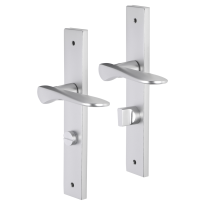 Impresso Watford deurkruk op schild met schroeven rechthoekig 226x41x10mm WC63/8 Aluminium