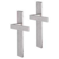 Impresso Luton deurkruk op schild rechthoekig 226x41x10mm blind RVS geborsteld