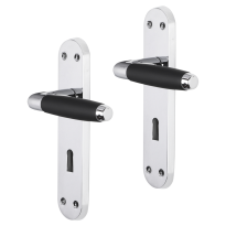 Impresso Swindon deurkruk op schild met schroeven afgerond 225x41x10mm BB56 Chroom