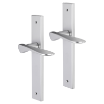 Impresso Watford deurkruk op schild met schroeven rechthoekig 226x41x10mm blind Aluminium