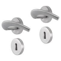 Impresso Watton deurkruk op rozet 53x9mm RVS geborsteld met sleutelrozet