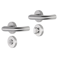 Impresso Wigan deurkruk op rozet 53x9mm RVS geborsteld met toiletgarnituur