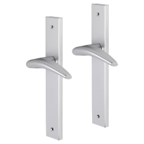 Impresso Windsor deurkruk op schild met schroeven rechthoekig 226x41x10mm blind Aluminium