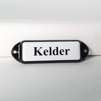 'Kelder' deurbordje emaille model oor