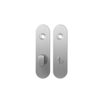 Kortschild GPF1100.10 WC63/8 grote knop RVS geborsteld