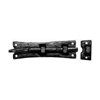 KP1156 deurschuif met krul 203x46mm smeedijzer zwart