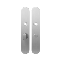Langschild GPF1100.20 WC55/8 grote knop RVS geborsteld