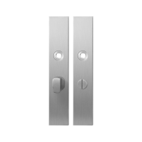 Langschild GPF1100.25 WC55/8 grote knop RVS geborsteld