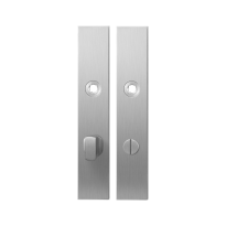 Langschild GPF1100.25 WC72/8 grote knop RVS geborsteld