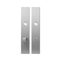Langschild GPF1100.25 WC72/8 normale knop RVS geborsteld