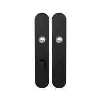 Langschild GPF8100.20 WC72/8 grote knop zwart