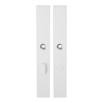 Langschild XL GPF8100.85 WC63/8 grote knop wit