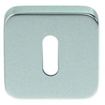 Luxuria Sleutelrozet vierkant afgerond, mat chroom, 50x50x8mm