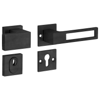 M&T knop- en krukgarnituur knop rechts PC met kerntrek SKG*** Entry, mat zwart PVD