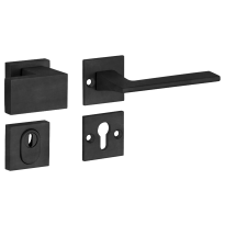 M&T knop- en krukgarnituur knop rechts PC met kerntrek SKG*** Terry, mat zwart PVD