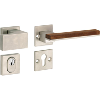 M&T knop- en krukgarnituur PC met kerntrek SKG*** Mimolimit, mat nikkel ongelakt/teak