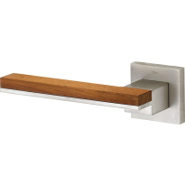 M&T Krukgarnituur Mimolimit, mat nikkel ongelakt/Teak linkswijzend