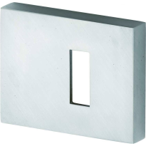 M&T Sleutelrozet Maya rechthoekig sleutelgat links, mat nikkel ongelakt, 60x47x10mm