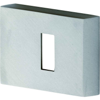 M&T Sleutelrozet Tukan/Toro rechthoekig sleutelgat links, mat nikkel ongelakt, 60x47x10mm