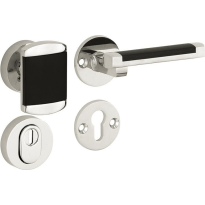 Mi Satori knop/kruk op rozet - SKG Dual glans nikkel / glans chroom rechts