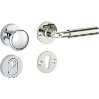 Mi Satori knop/kruk op rozet - SKG Frankfurt glans nikkel / glans chroom rechts