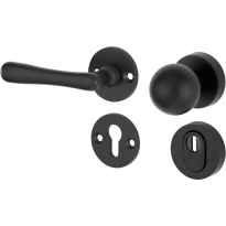 Mi Satori knop/kruk op rozet - SKG Linea elegant mat zwart