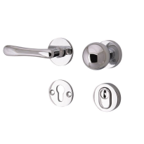 Mi Satori knop/kruk op rozet - SKG Linea glans chroom links